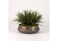 209002 Green Wild Grass in Copper Bowl
