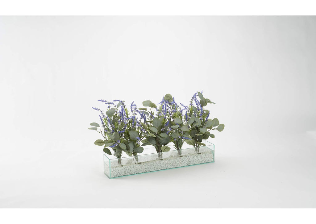 212003 Lavender and Eucalyptus in Rectangle Aquarium Glass