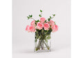 212209 Pink Roses in Glass Vase