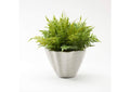 227017 Leather Fern in Grey Living Planter
