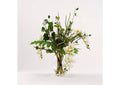 229039 Cream Phael Orchids With Assorted Greenery in Glass Pedestal Vase