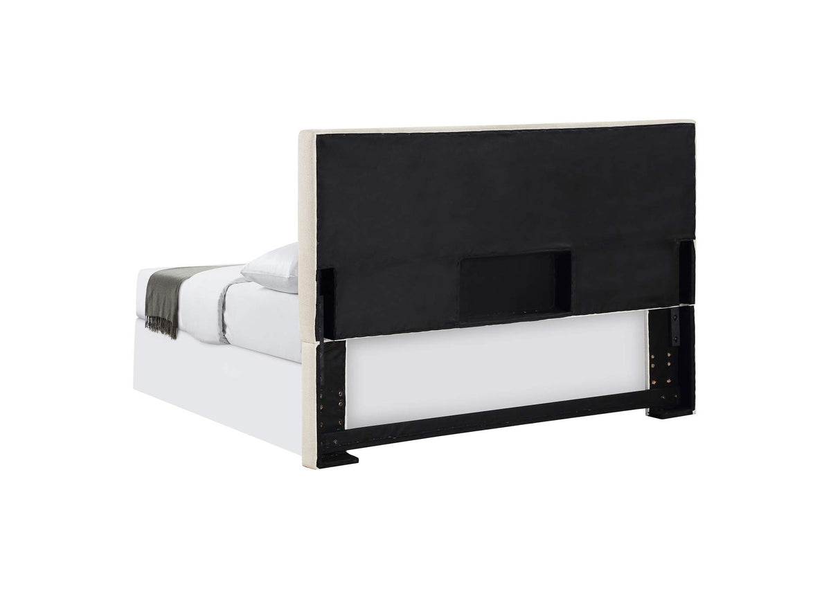 315980K Pirro Upholstered King Panel Headboard Sand
