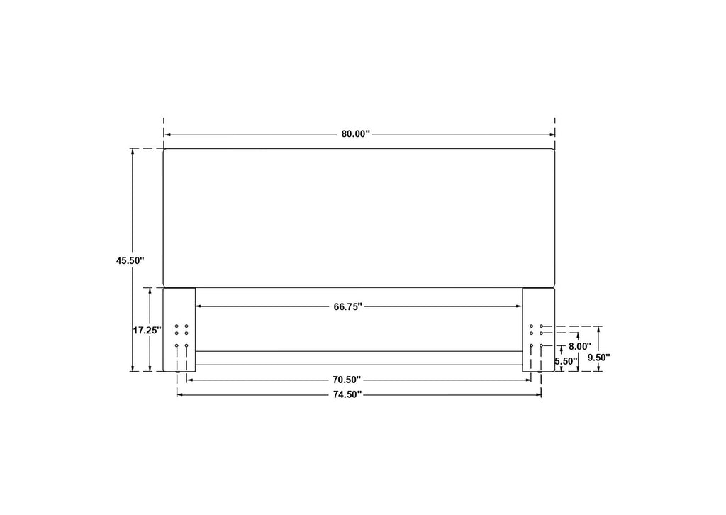 315980K Pirro Upholstered King Panel Headboard Sand