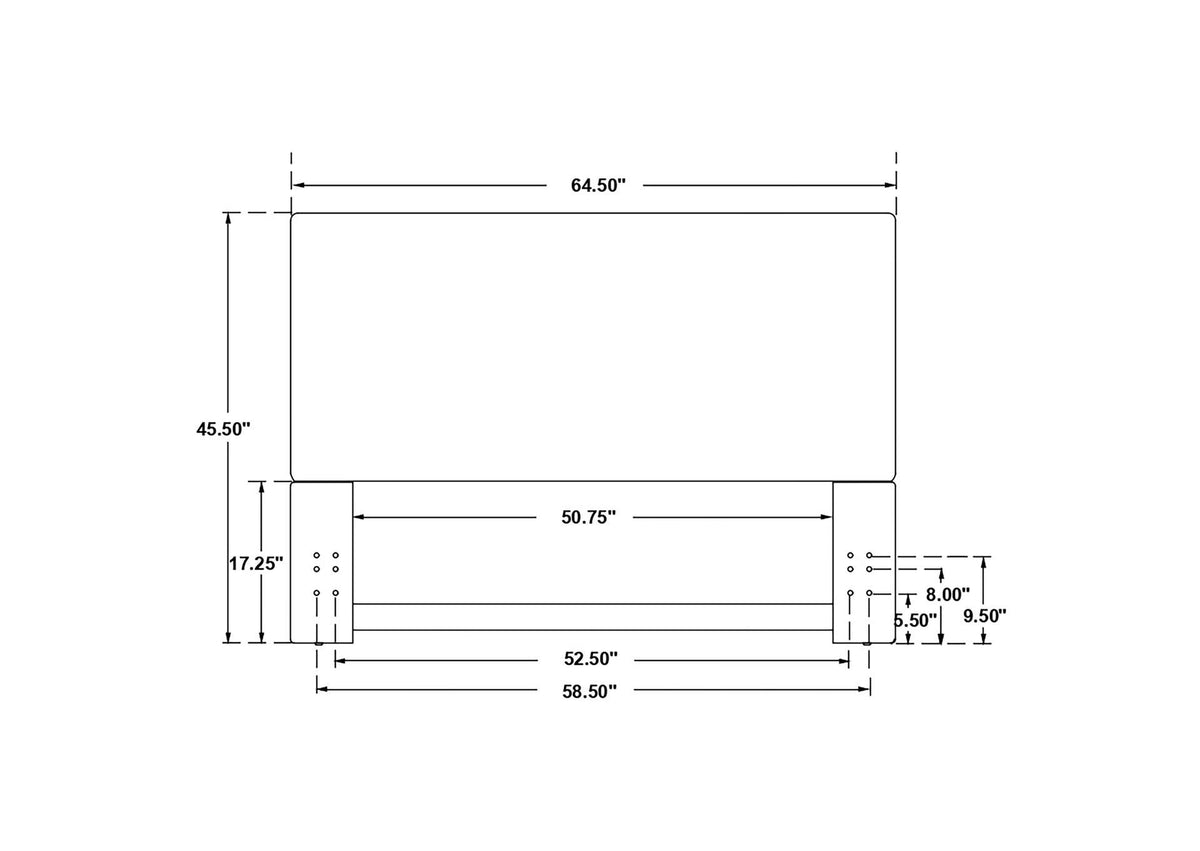 315980QF Pirro Upholstered Queen or Full Panel Headboard Sand