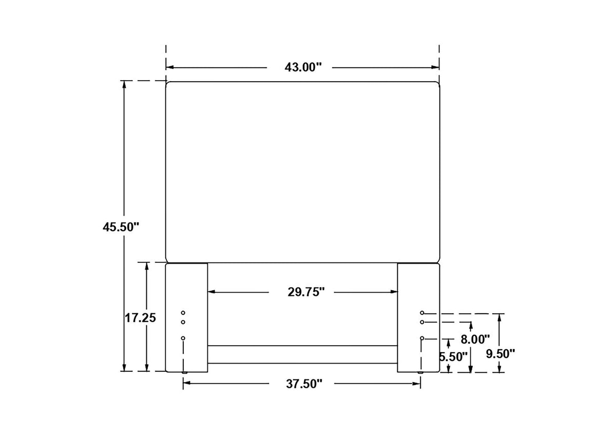 315980T Pirro Upholstered Twin Panel Headboard Sand