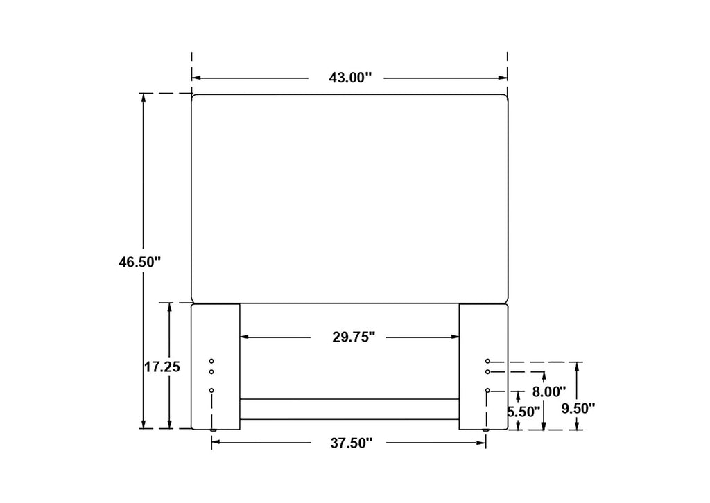 315985T Izzy Upholstered Twin Panel Headboard Sand