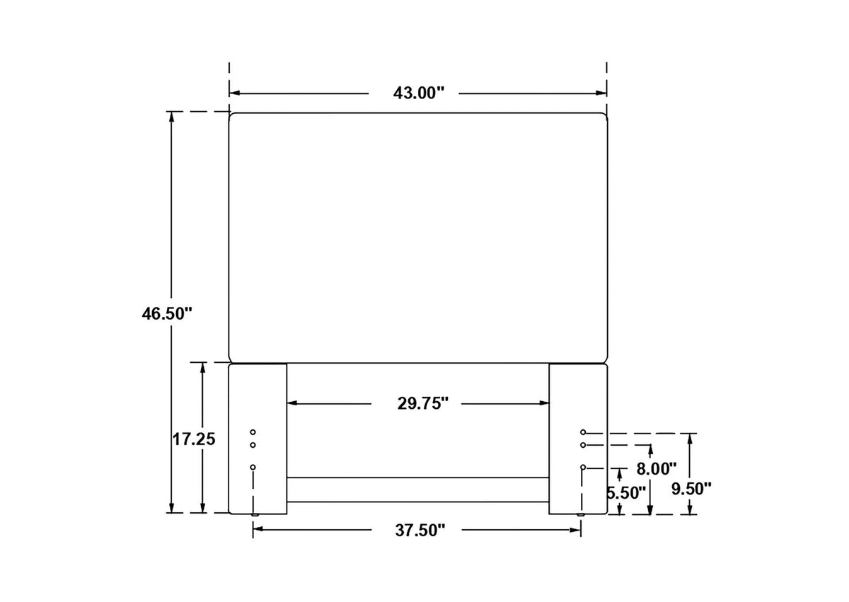 315985T Izzy Upholstered Twin Panel Headboard Sand