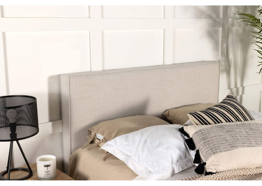 315993QF Kosmo Upholstered Queen or Full Panel Headboard Sand