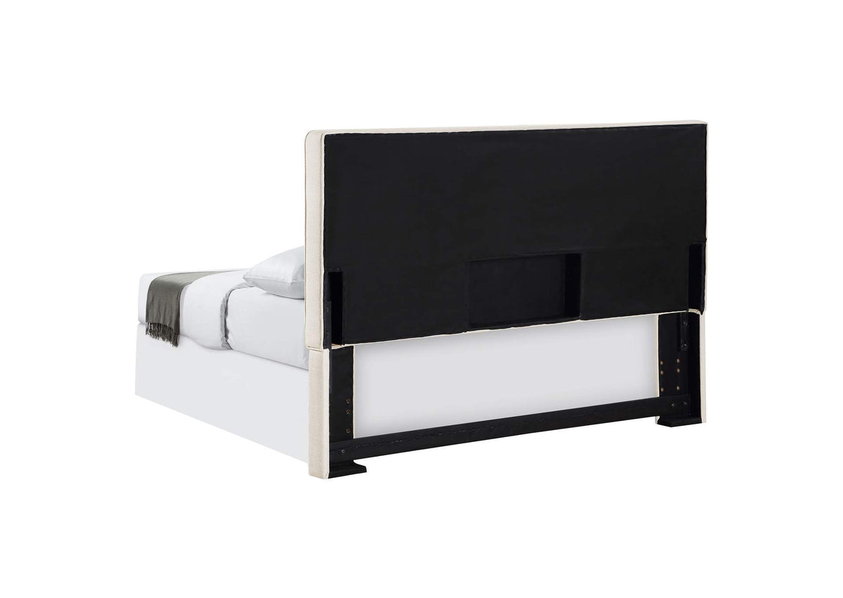 315993QF Kosmo Upholstered Queen or Full Panel Headboard Sand