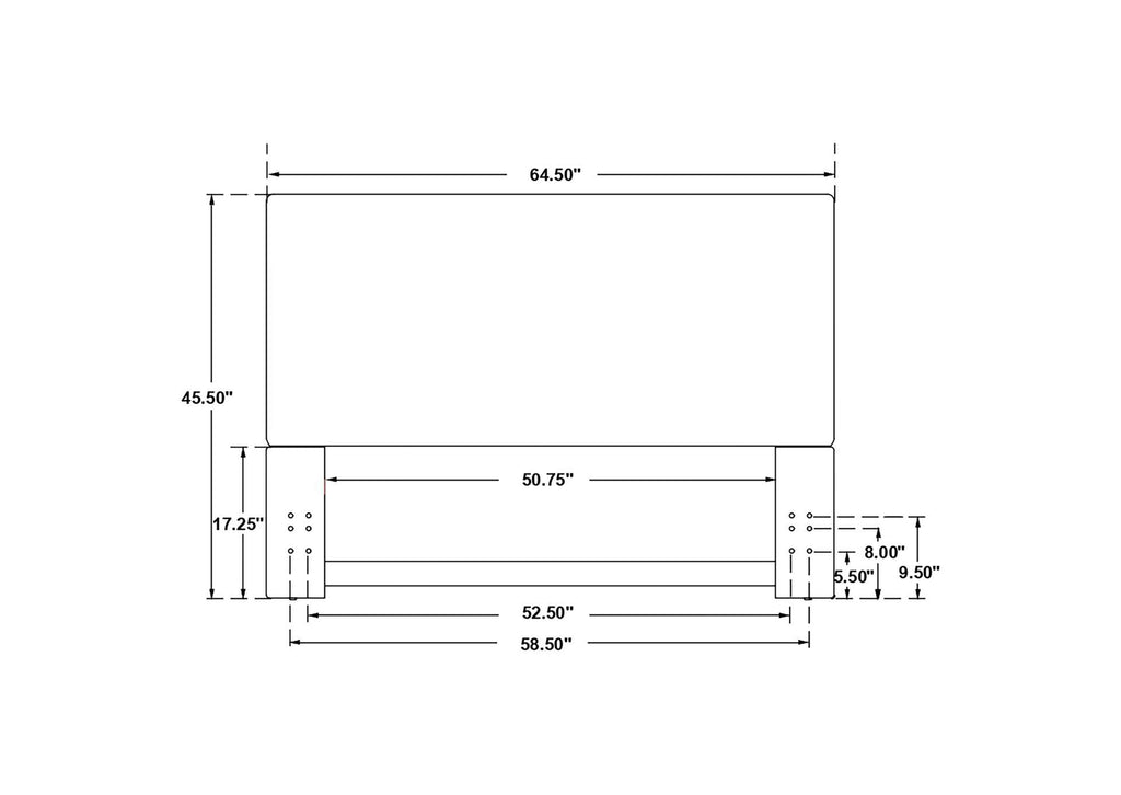 315993QF Kosmo Upholstered Queen or Full Panel Headboard Sand