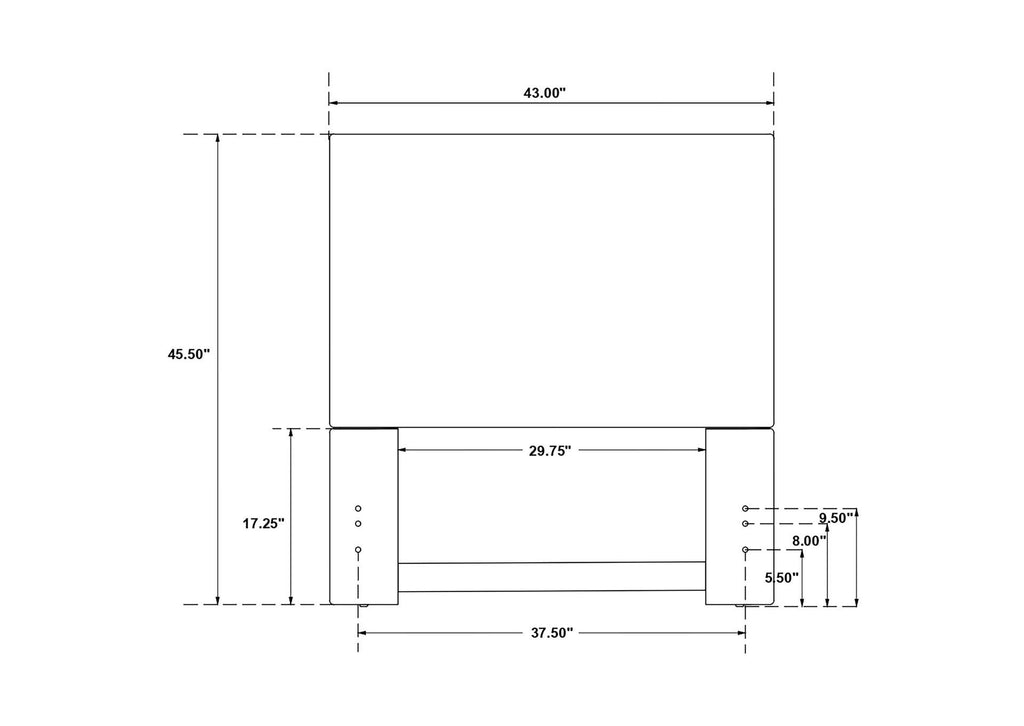 315993T Kosmo Upholstered Twin Panel Headboard Sand