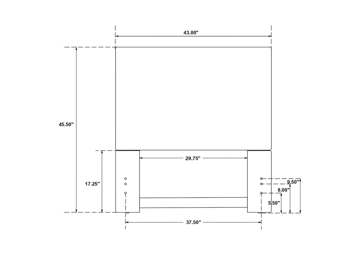 315993T Kosmo Upholstered Twin Panel Headboard Sand