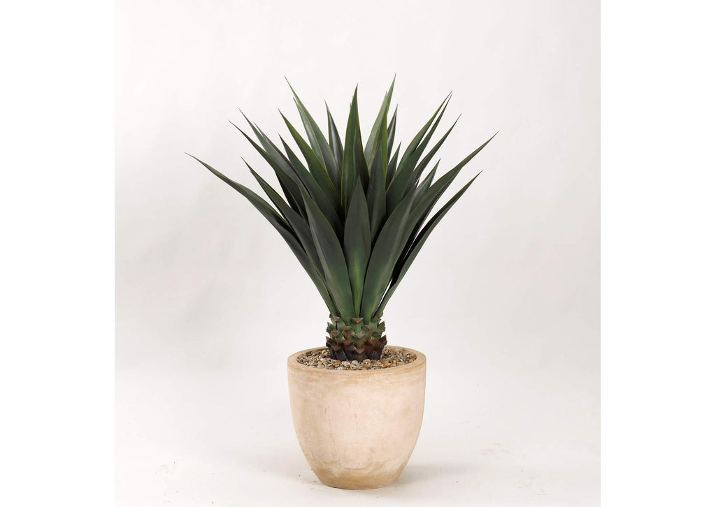 317111 48" Jumbo Agave Plant in Round Resin Planter