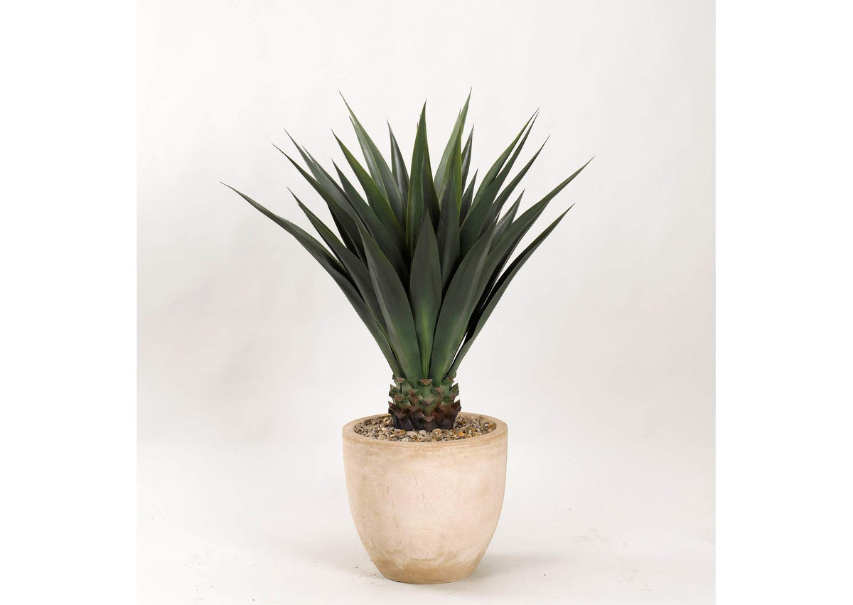 317111 48" Jumbo Agave Plant in Round Resin Planter