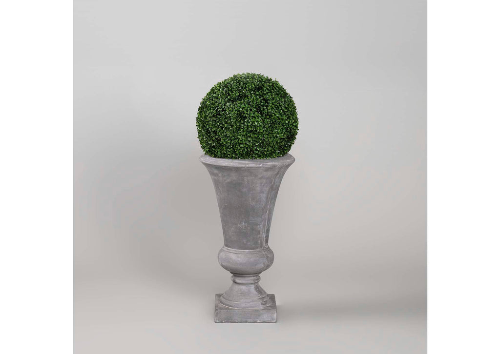 317410 Boxwood Ball in Tall Grey Urn