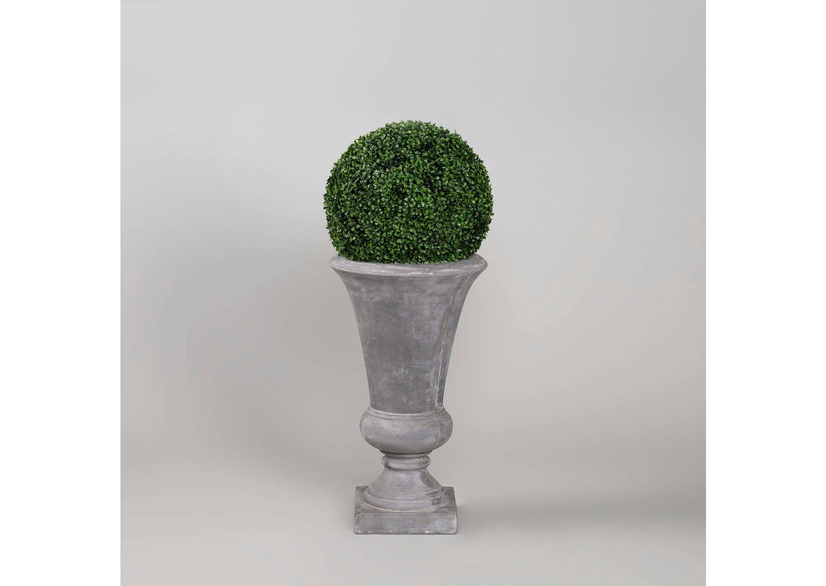 317410 Boxwood Ball in Tall Grey Urn
