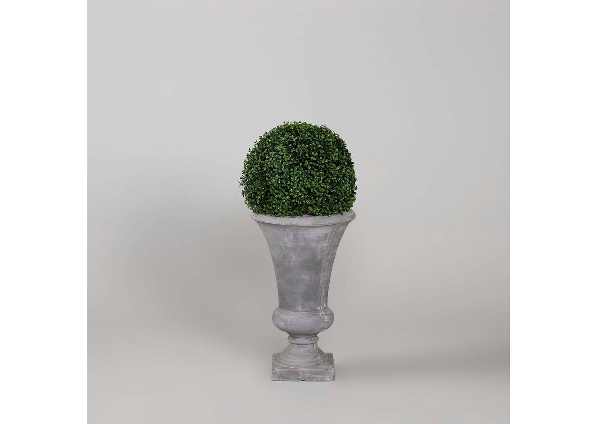 317411 Boxwood Ball in Medium Grey Urn