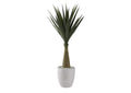 321226 48" Sisal Tree in Small Round White Planter