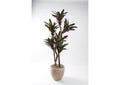 321268 7' Pineapple Plant Tree in Round Tan Resin Planter