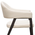 Adele Set of Two Dining/Accent Chairs in Cream Fabric w/ Black Powder Coated Metal Frame by Diamond Sofa