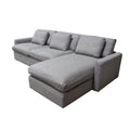 Arcadia 2PC Reversible Chaise Sectional w/ Feather Down Seating in Grey Fabric by Diamond Sofa