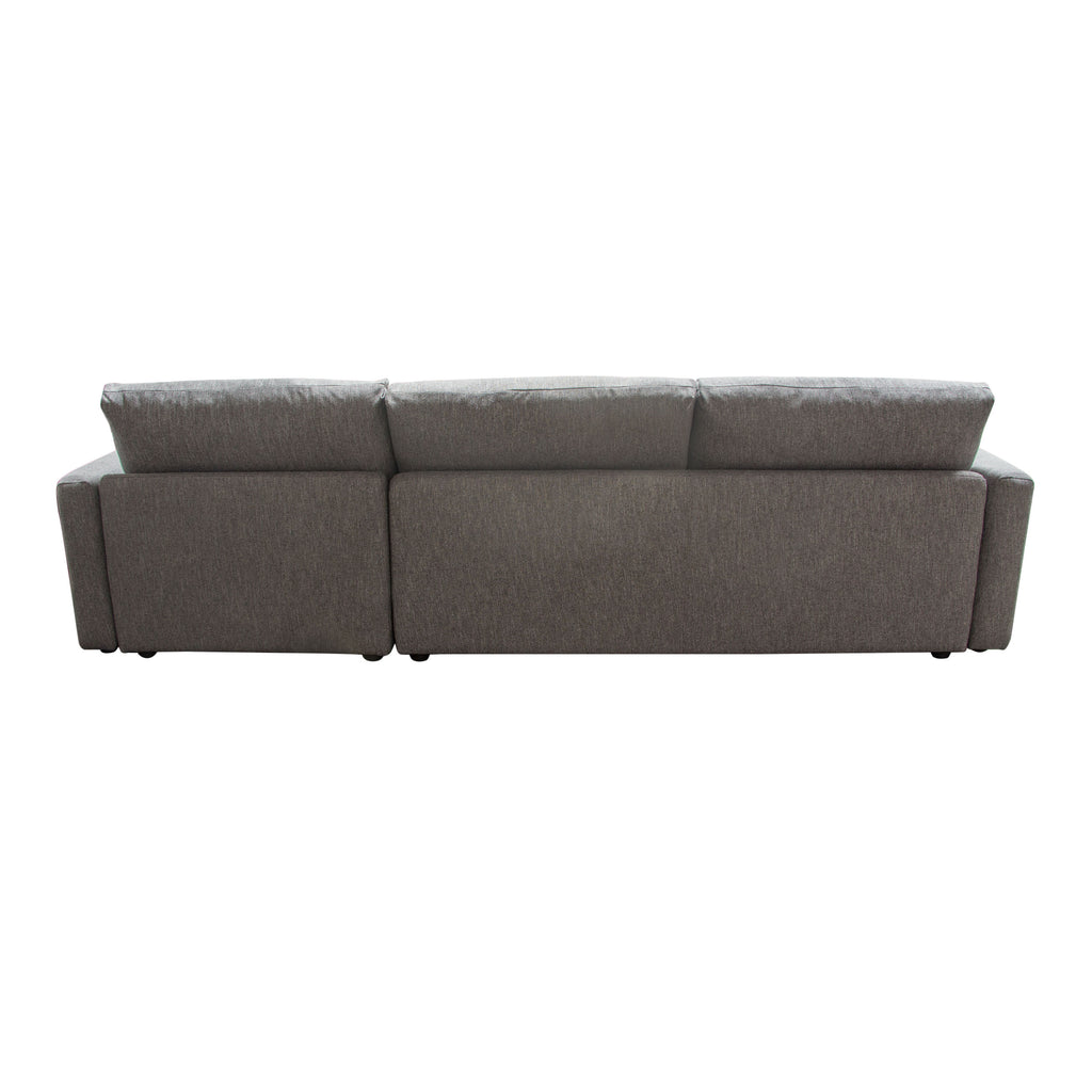 Arcadia 2PC Reversible Chaise Sectional w/ Feather Down Seating in Grey Fabric by Diamond Sofa