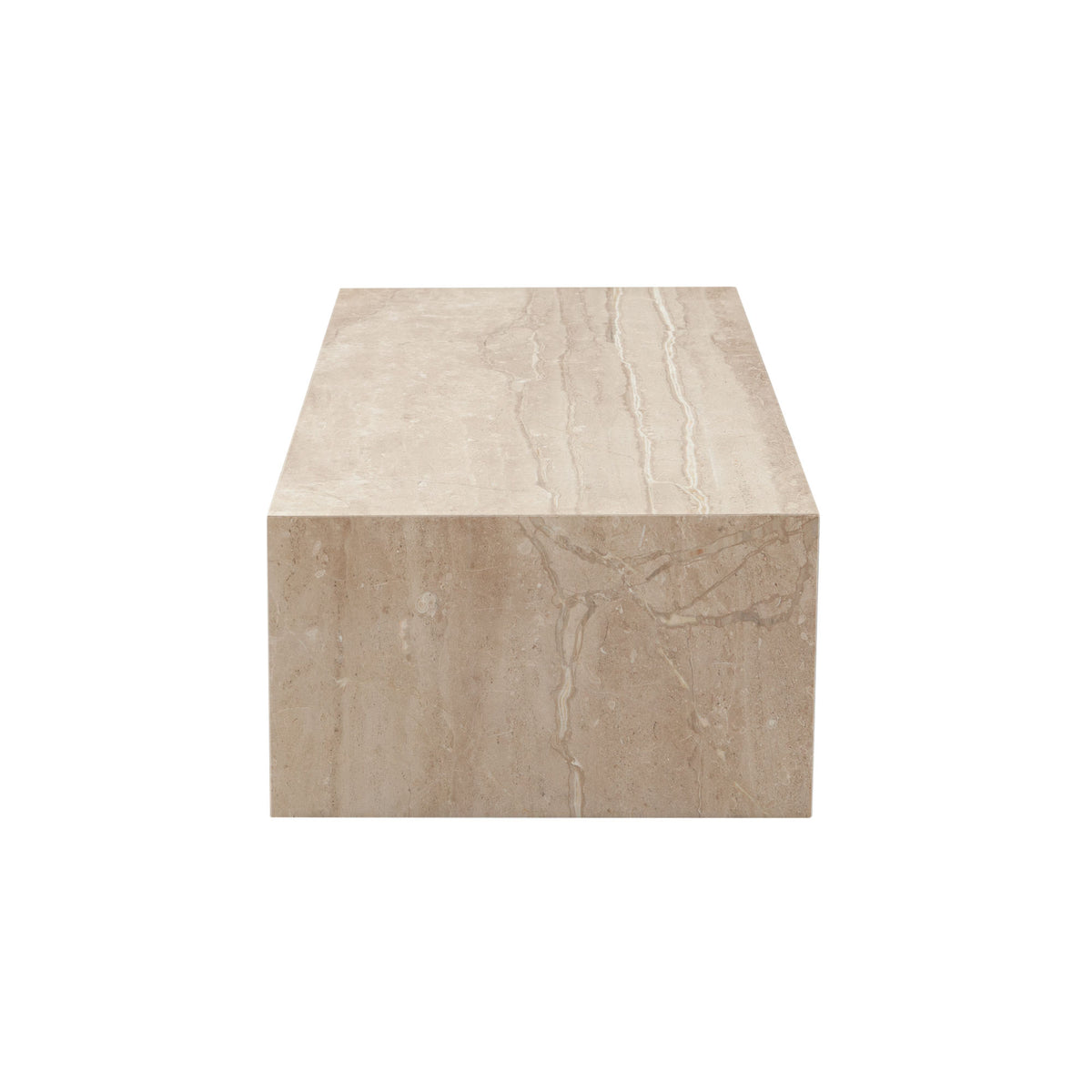 Ark Rectangle Cocktail Table in Genuine Beige Marble by Diamond Sofa