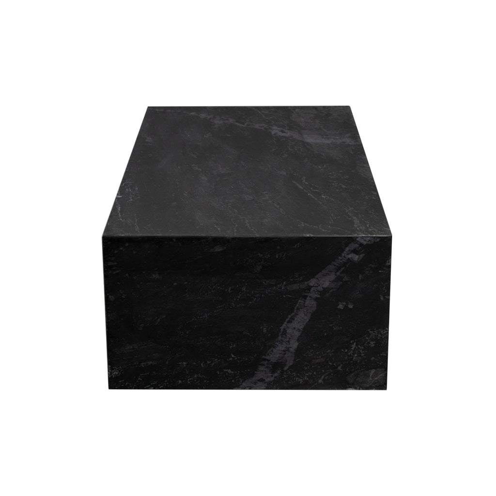Ark Rectangle Cocktail Table in Genuine Black Marble by Diamond Sofa
