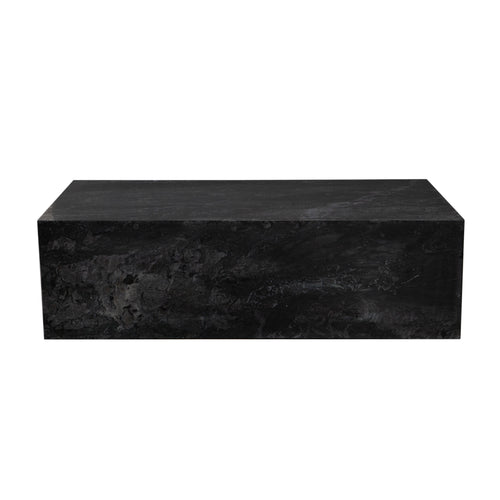 Ark Rectangle Cocktail Table in Genuine Black Marble by Diamond Sofa