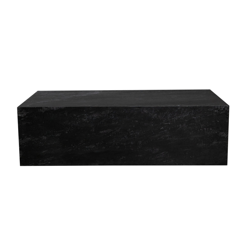 Ark Rectangle Cocktail Table in Genuine Black Marble by Diamond Sofa