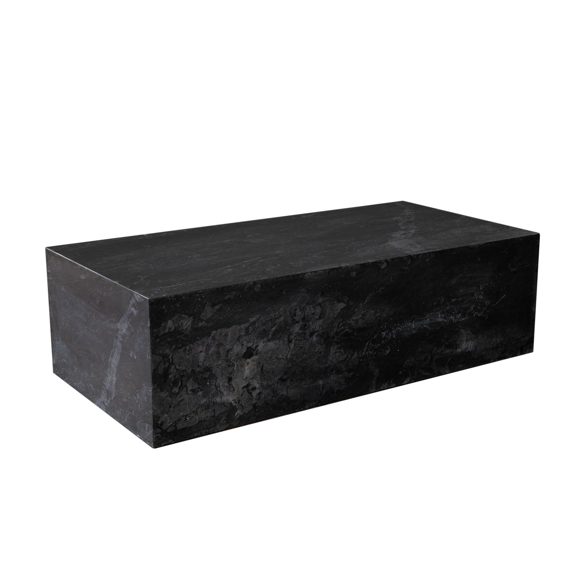 Ark Rectangle Cocktail Table in Genuine Black Marble by Diamond Sofa