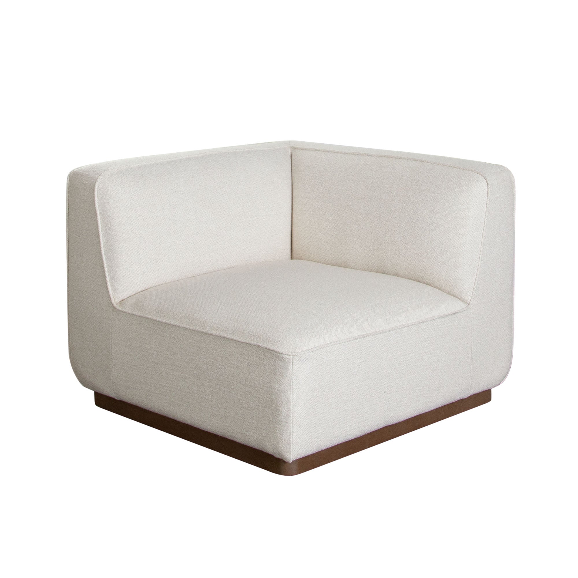 Aspen 5PC Corner Sectional in Cream Polyester Fabric with Wood Trim by Diamond Sofa