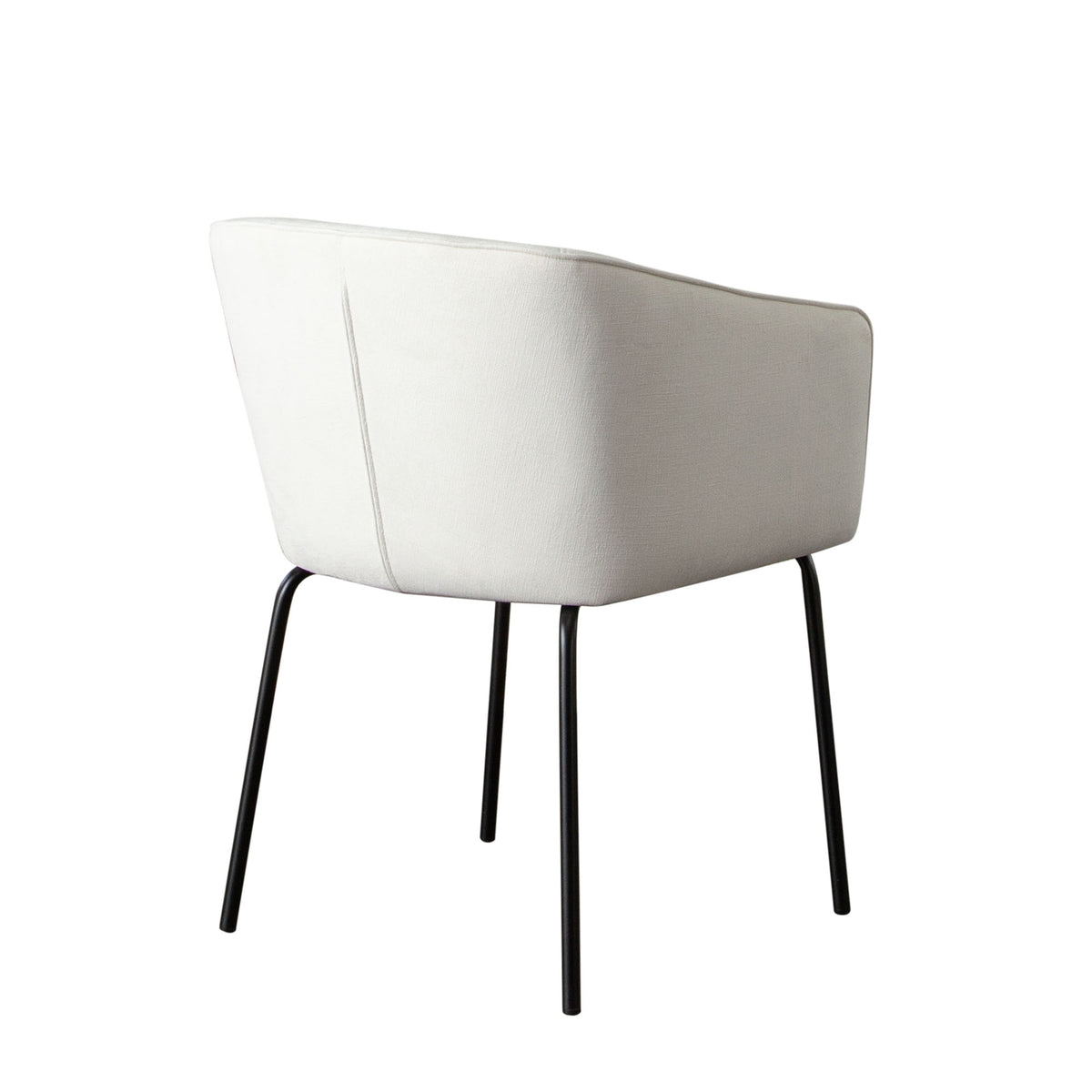 Avery Set of (2) Dining Chairs in Mist White Performance Fabric w/ Black Metal Leg by Diamond Sofa