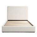 Brooke2 54" Queen Bed w/ Vertical Channel Tuft in Ivory Boucle by Diamond Sofa