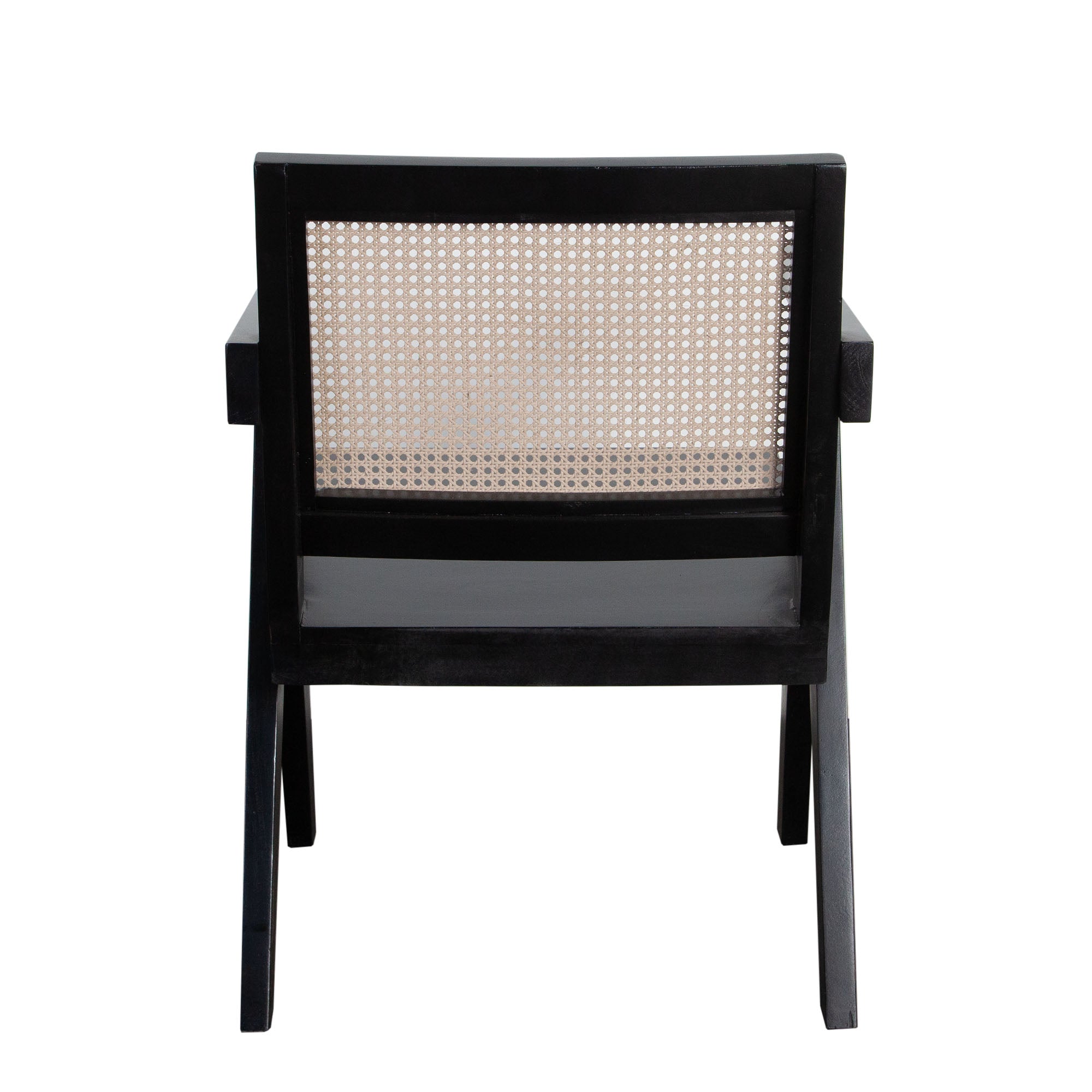 Carter Dining/Accent Chair in Solid Wood Frame in Black Finish w/ Natural Cane Seat Back by Diamond Sofa