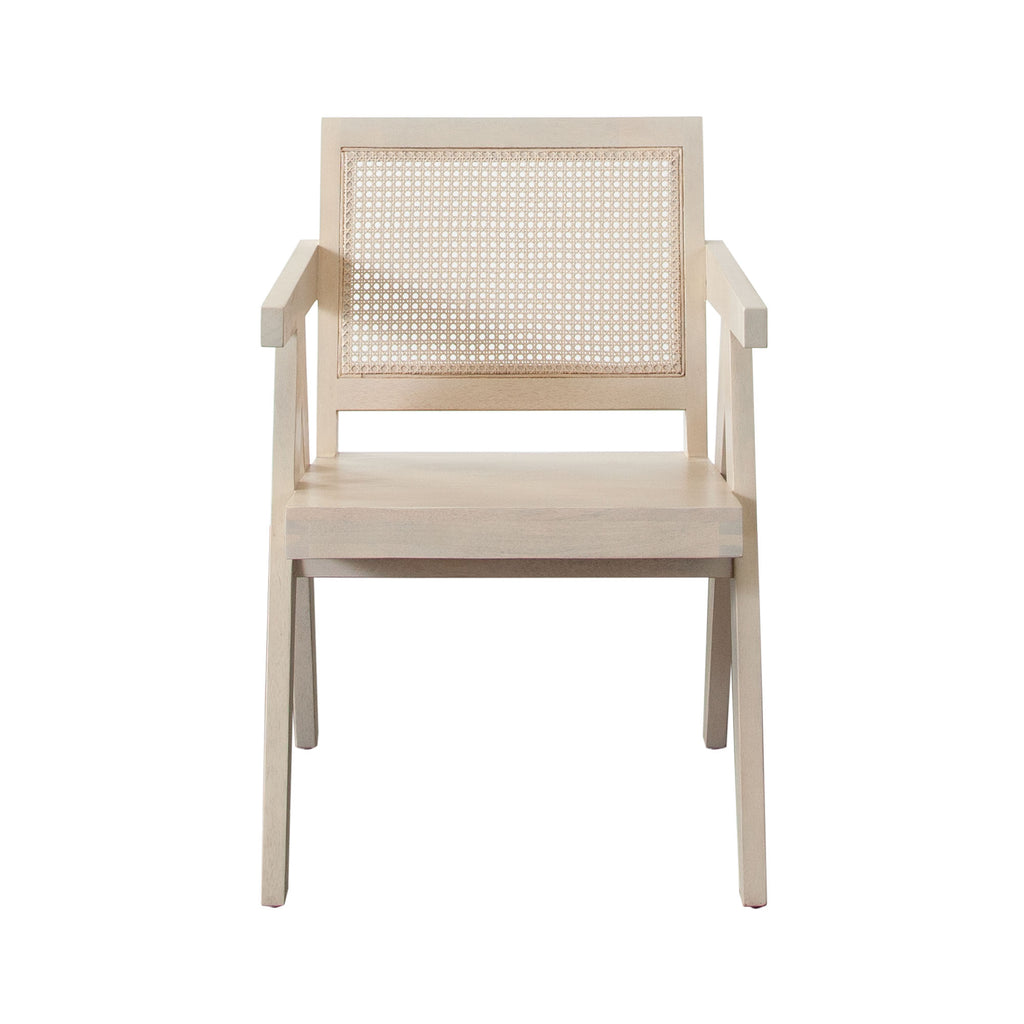 Carter Dining/Accent Chair in Solid Wood Frame in Natural Finish w/ Natural Cane Seat Back by Diamond Sofa