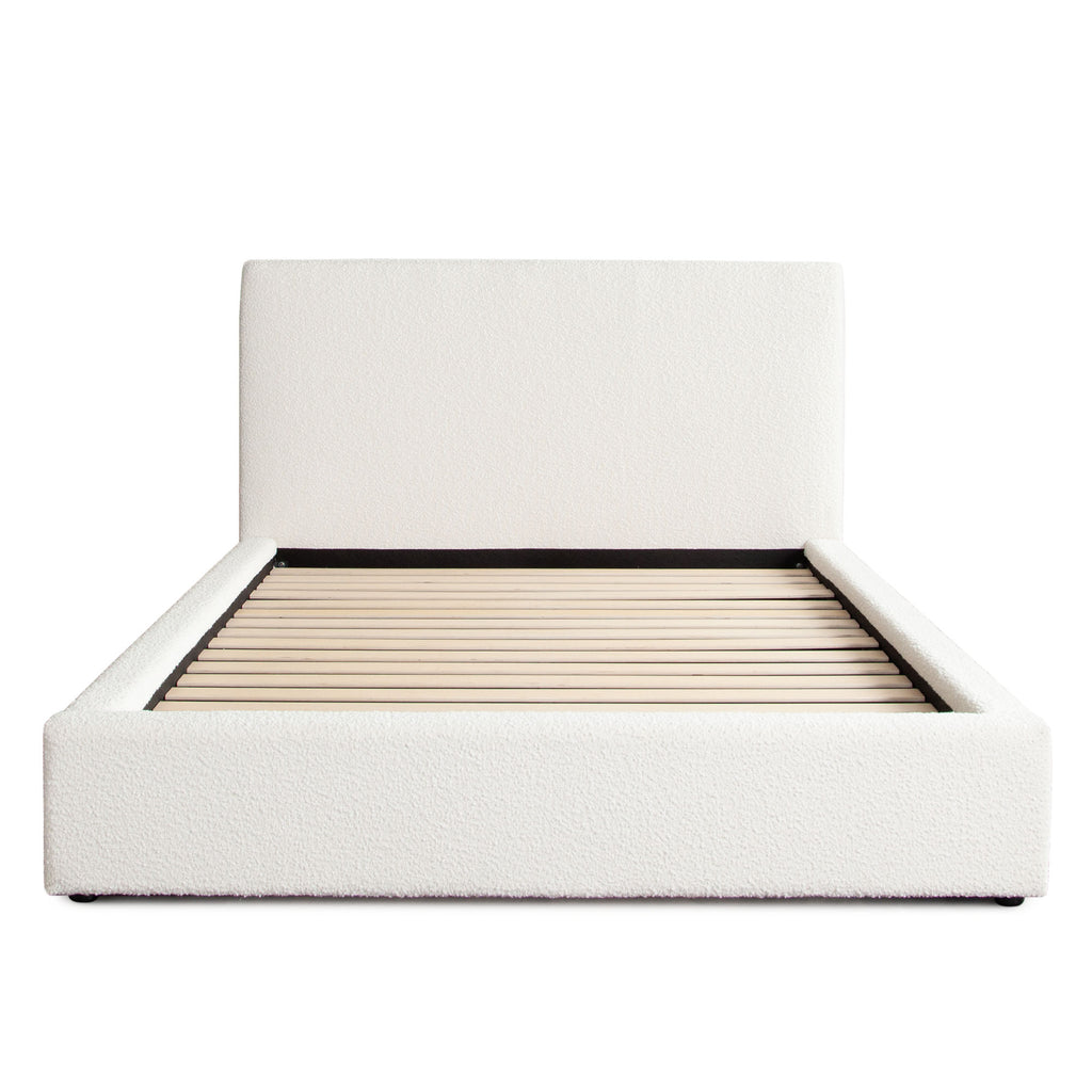 Cloud2 43" Low Profile Queen Bed in Ivory Boucle Fabric by Diamond Sofa