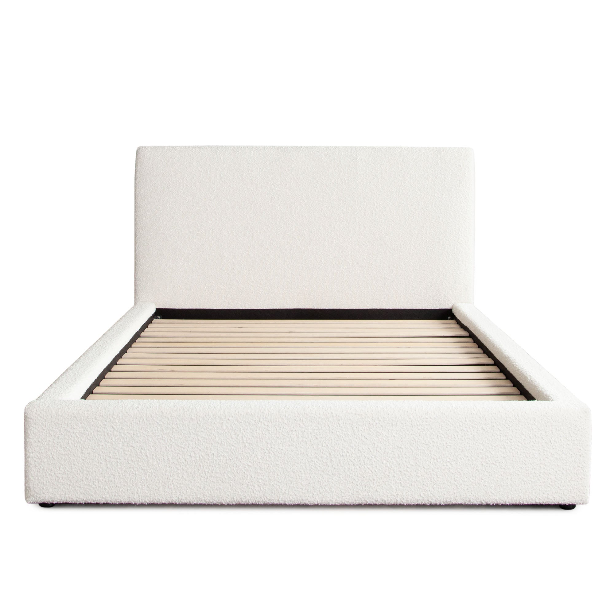 Cloud2 43" Low Profile Queen Bed in Ivory Boucle Fabric by Diamond Sofa