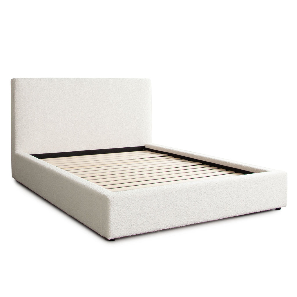 Cloud2 43" Low Profile Queen Bed in Ivory Boucle Fabric by Diamond Sofa