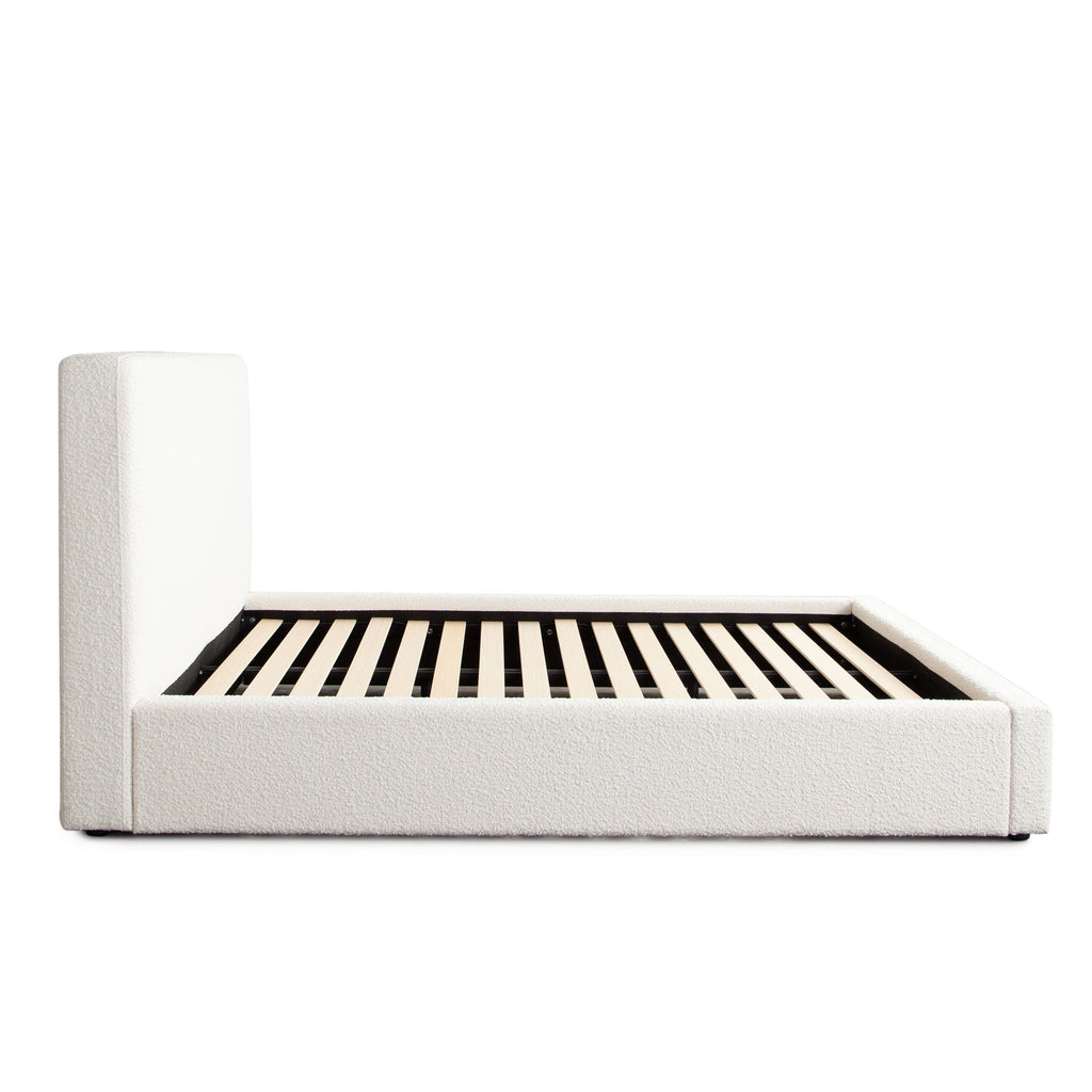 Cloud2 43" Low Profile Queen Bed in Ivory Boucle Fabric by Diamond Sofa