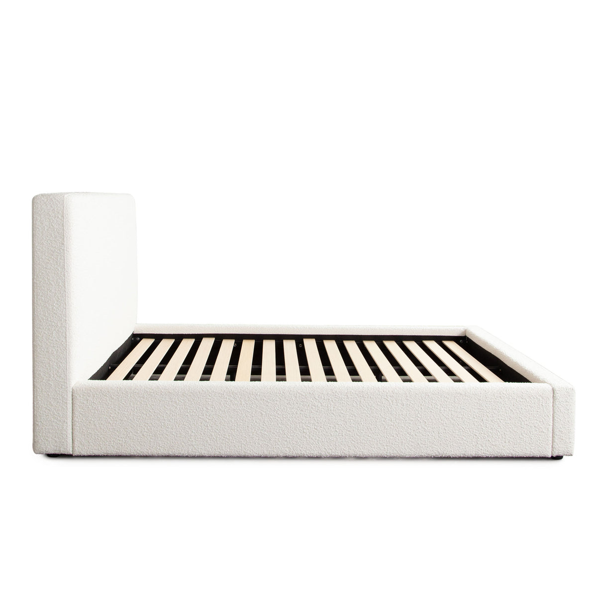 Cloud2 43" Low Profile Queen Bed in Ivory Boucle Fabric by Diamond Sofa