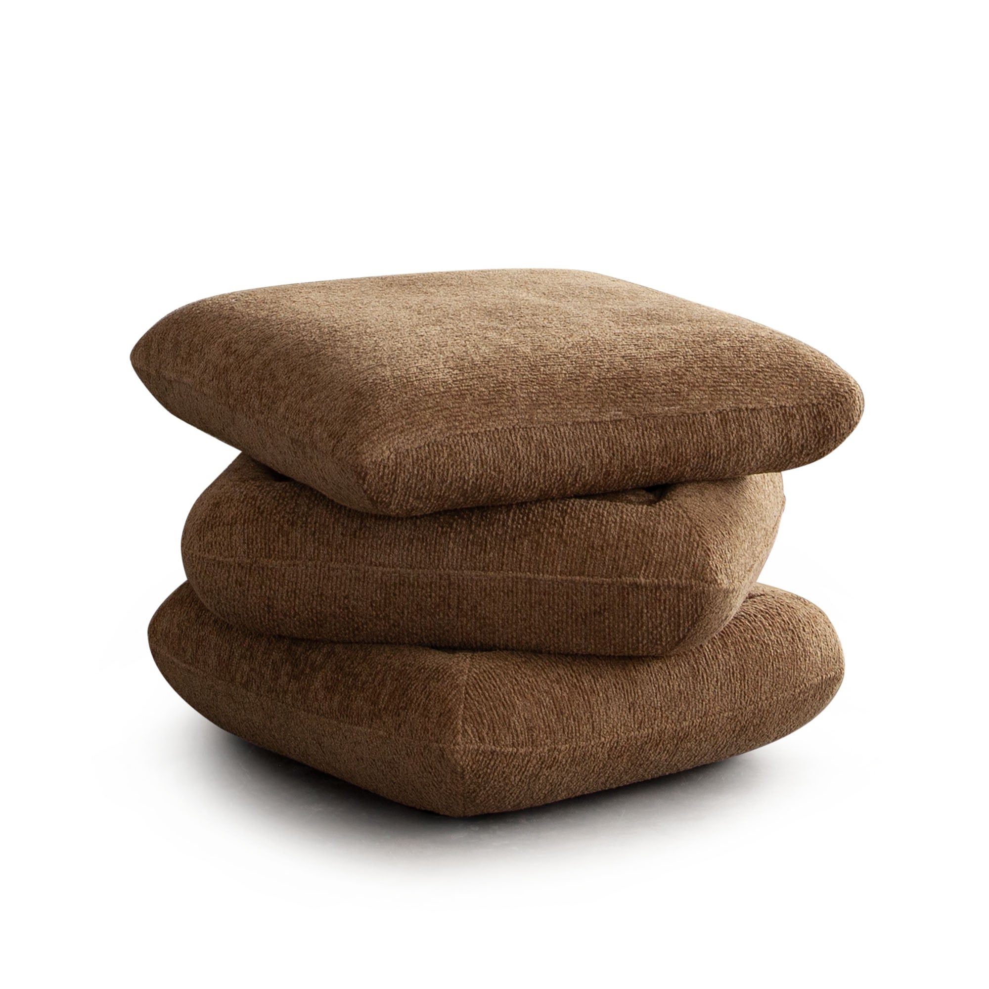 Code Three-Tiered Cushion Ottoman in Dune Medal Bronze Performance Fabric by Diamond Sofa
