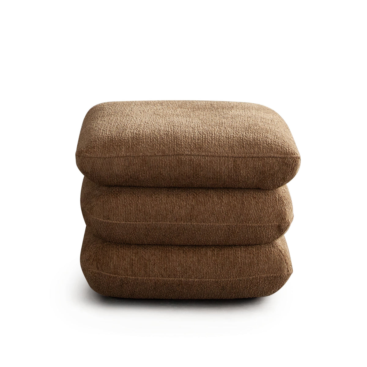 Code Three-Tiered Cushion Ottoman in Dune Medal Bronze Performance Fabric by Diamond Sofa