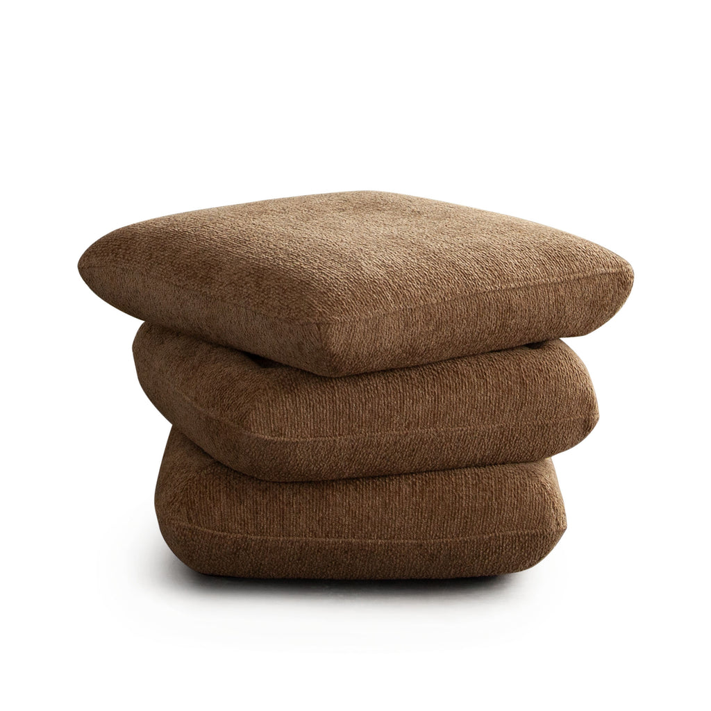 Code Three-Tiered Cushion Ottoman in Dune Medal Bronze Performance Fabric by Diamond Sofa
