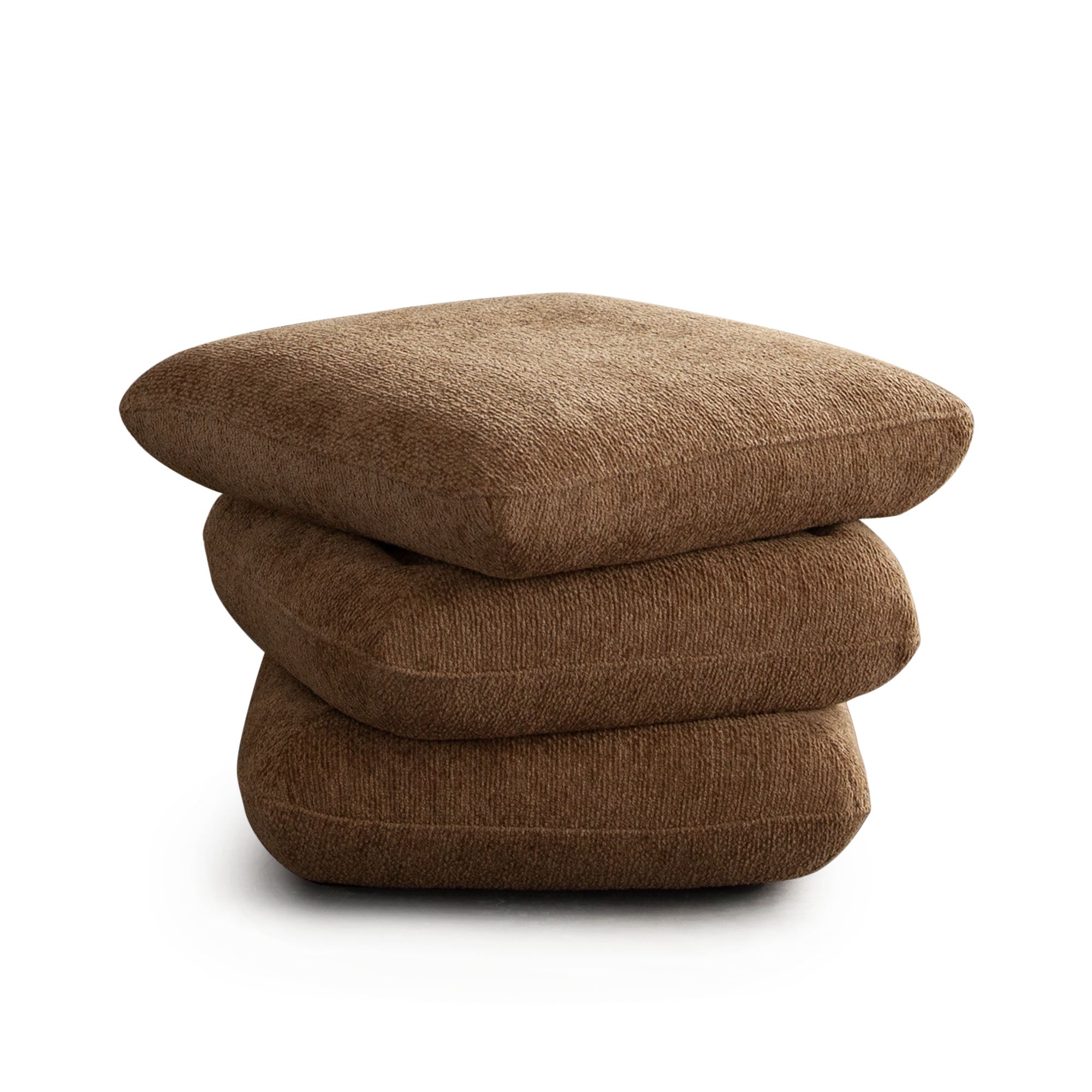 Code Three-Tiered Cushion Ottoman in Dune Medal Bronze Performance Fabric by Diamond Sofa