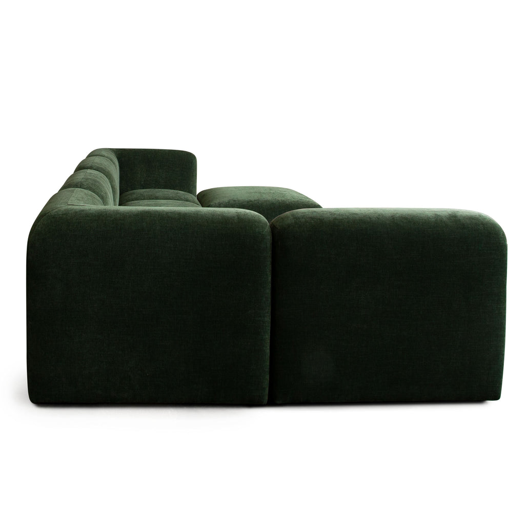 Echo 3PC Modular Sofa in Spruce Green Fabric by Diamond Sofa