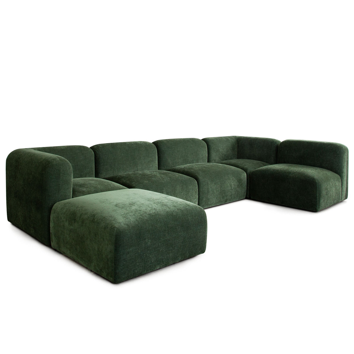 Echo 3PC Modular Sofa in Spruce Green Fabric by Diamond Sofa