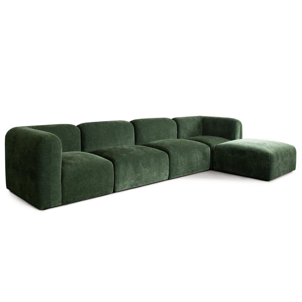 Echo 3PC Modular Sofa in Spruce Green Fabric by Diamond Sofa