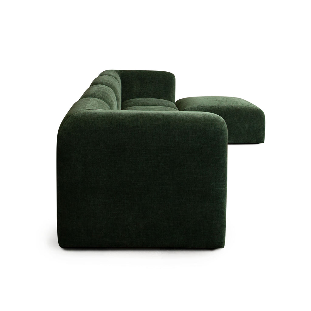 Echo 3PC Modular Sofa in Spruce Green Fabric by Diamond Sofa