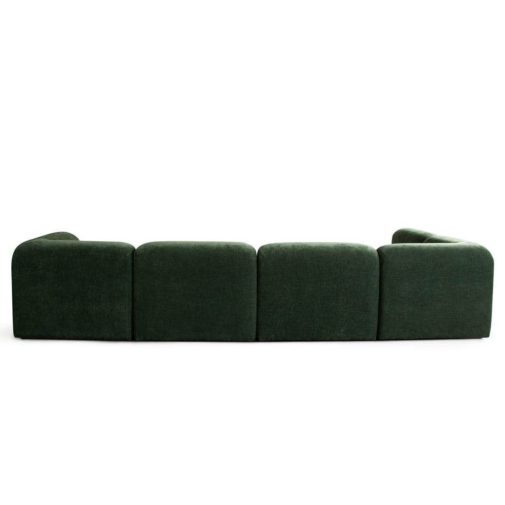 Echo 3PC Modular Sofa in Spruce Green Fabric by Diamond Sofa
